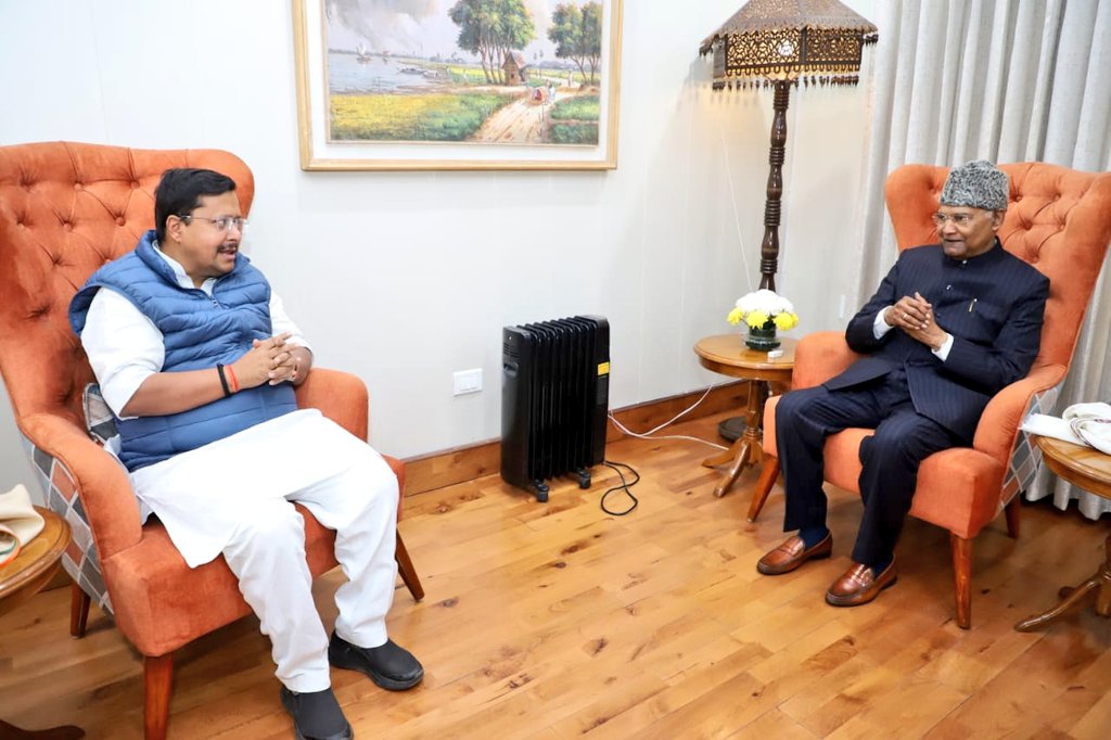 NitinNabin's tweet photo. राष्ट्रीय कार्यकारी अध्यक्ष का दायित्व संभालने के उपरांत पूर्व राष्ट्रपति श्री @ramnathkovind जी से भेंट कर शुभकामनाएँ एवं मार्गदर्शन प्राप्त किया। https://t.co/jdC6HuMG6s