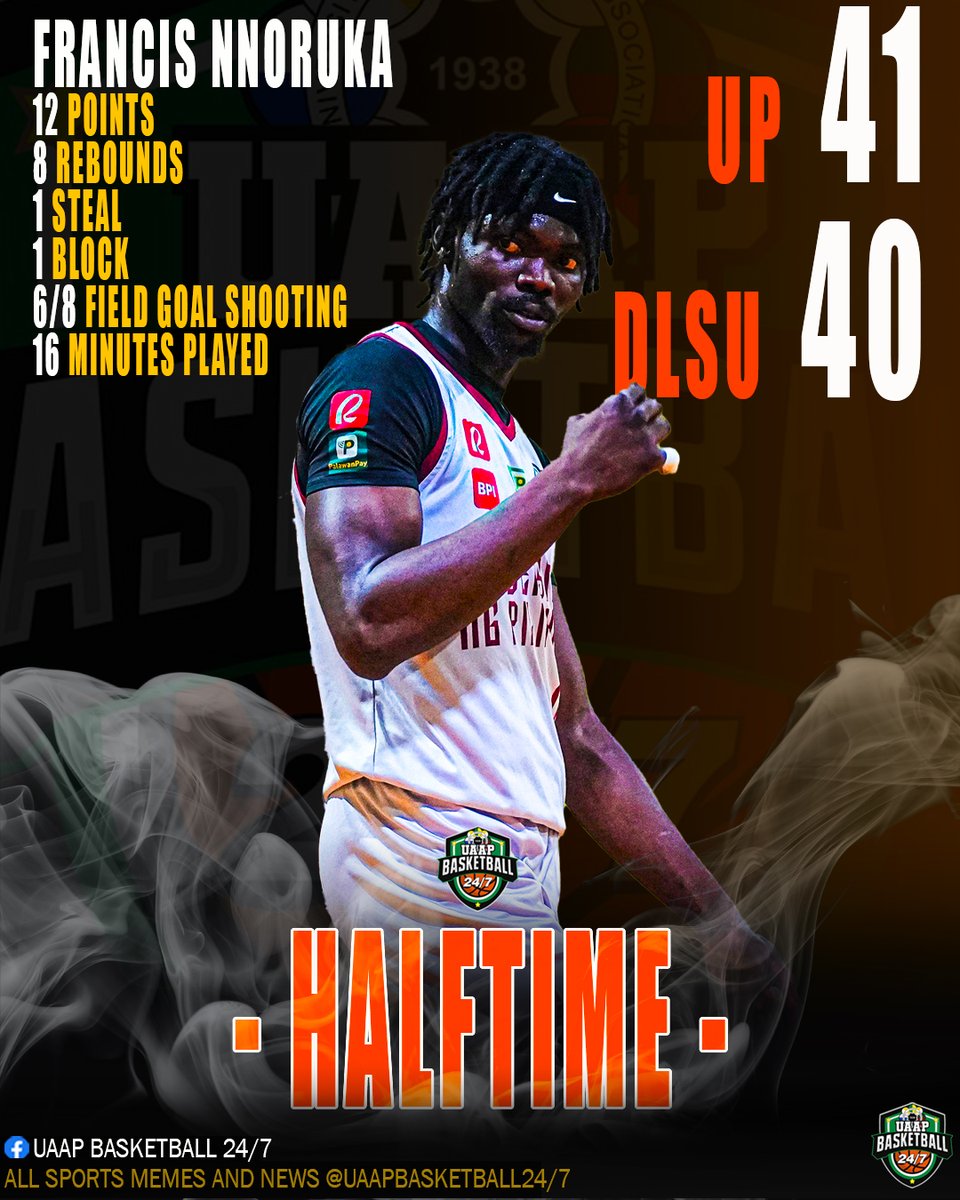 TheDogShow247's tweet photo. UAAP Finals Game 3:
UP - 41 | DLSU - 40
Halftime
.
#UAAPseason88 #UAAP88 #UAAPFinals
UAAP SEASON 88 Men's Basketball Finals
UAAP LIVE TODAY
#AnimoLaSalle #UPFight https://t.co/gfrCXyPCaa