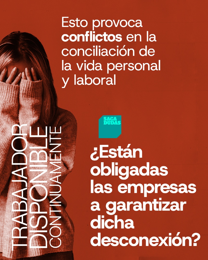 UGT_Comunica's tweet photo. 🔵 #SACADUDAS | ¿Tienes derecho a la desconexión digital? #SaludLaboral
❓ ¿Están obligadas las empresas a garantizar dicha desconexión?
‼️ Sí, por ley, guárdate este post por si lo necesitas en un futuro frente a tu empresa https://t.co/AeXA1oRtlp