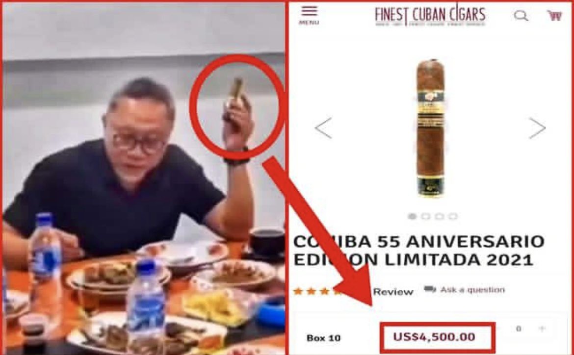 Pengen ngerasain cerutu Cuba yg sebatangnya 7yuta maratus, mantep ya pak?