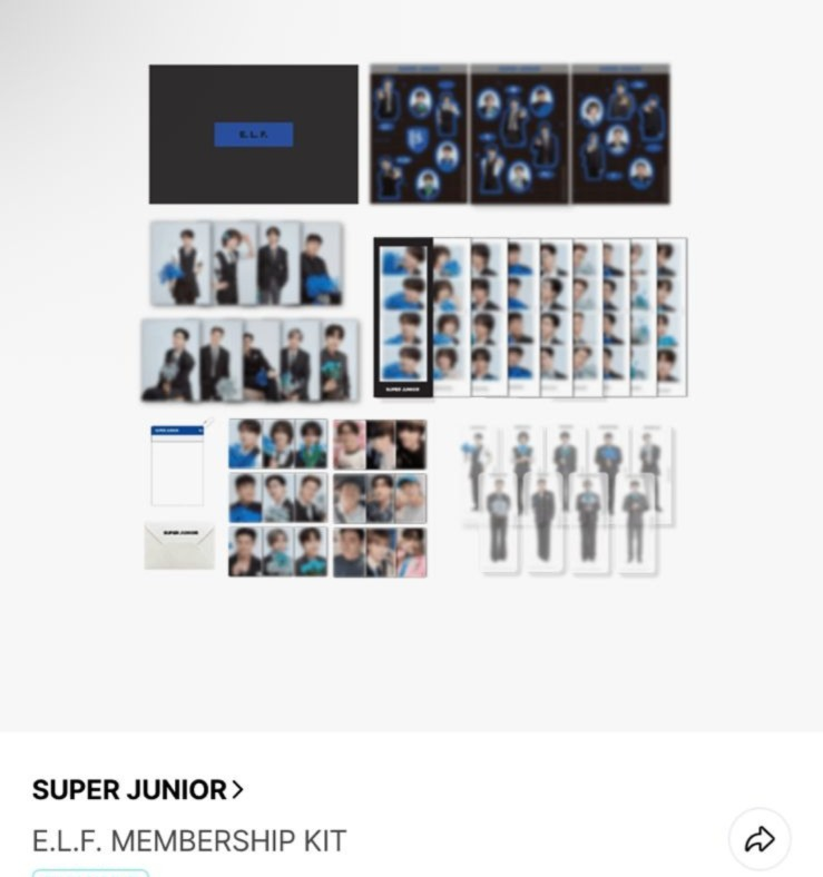 📦 OPEN PO ELF MEMBERSHIP KIT 💙  
Harga: 215k | DP: 140k  
1 Memship untuk 1 ELF Kit 
Dibantu checkout langsung via Weverse!  

🧭 Estimasi berat: 300gr  
(berat bisa turun/naik sesuai realnya yaa~)  

⏳ PO ditutup 17 Januari atau selama stok masih tersedia!