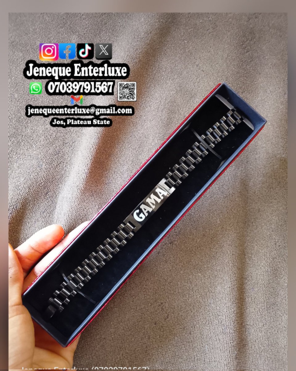 enterluxe's tweet image. Whatsapp/Call: 07039791567
Location: Jos, Plateau State 

Get your Customized bracelets from Jeneque Enterluxe 
🏷️15,000 boxed

#xviral #customizedbraceletsinjos #BLOWTHISUP