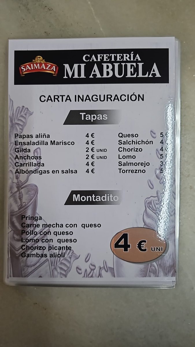 Ruego difusión.
Mi señora ha entrado a trabajar en este bar, de reciente creación. Lo inauguraron el Sábado pasado. De momento la carta es pequeña, pero la comida es casera( la hago yo). Los desayunos son la especialidad, y se está muy a gusto dentro del local.
C/Cancionera