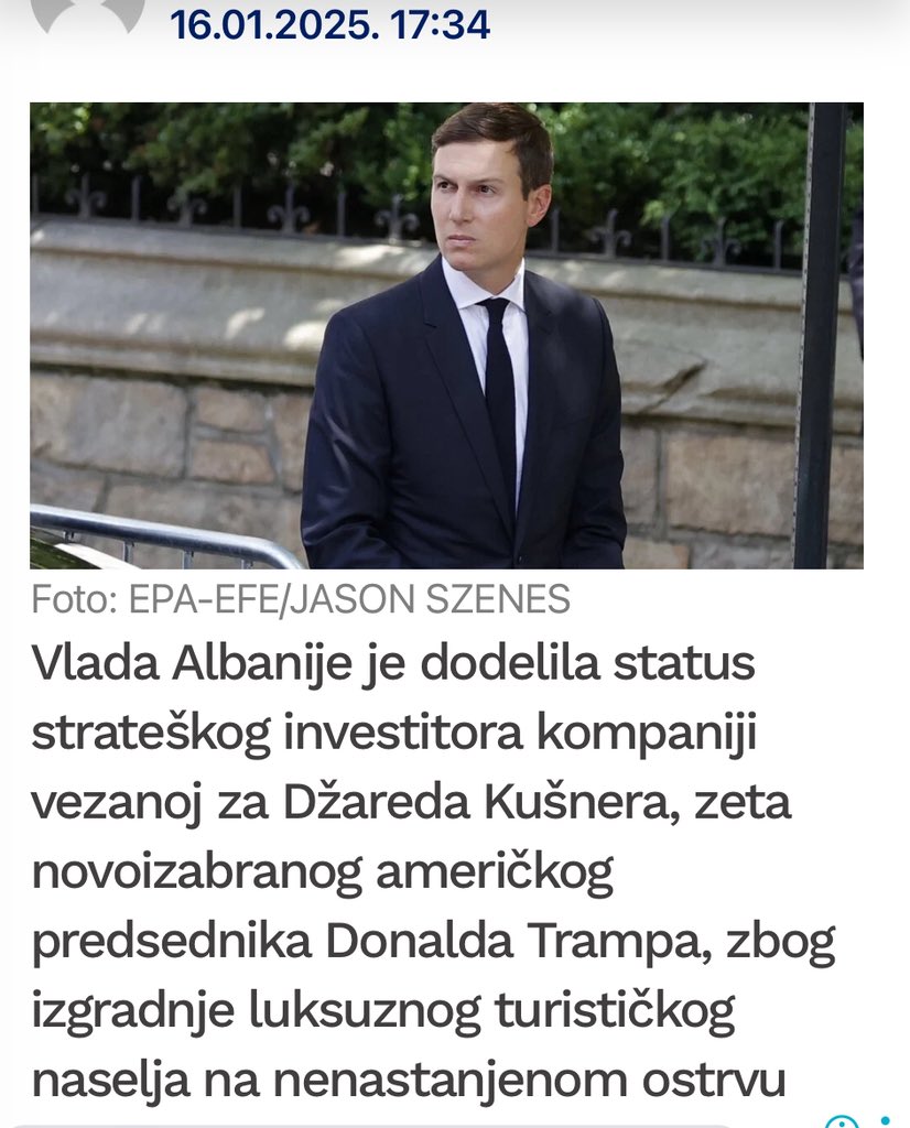 RodoljubSabic's tweet image. A istina je  ..
1.Projekat u Albaniji je ugovoren  pre projekta “Generalštab”.
2.Albanska vlast nije, izazvala skandal - “petljala”,kršila propise, vršila krivična dela.
3.Hotele u Albaniji neće graditi u centru glavnog grada,uz rušenje kulturnog dobra,već na nenaseljenom ostrvu.