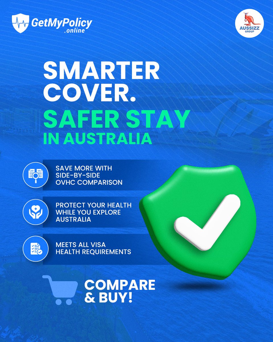With 𝐆𝐞𝐭𝐌𝐲𝐏𝐨𝐥𝐢𝐜𝐲, comparing 𝐎𝐯𝐞𝐫𝐬𝐞𝐚𝐬 𝐕𝐢𝐬𝐢𝐭𝐨𝐫 𝐇𝐞𝐚𝐥𝐭𝐡 𝐂𝐨𝐯𝐞𝐫 is fast, transparent and tailored for your visa type.

𝐁𝐮𝐲 𝐍𝐨𝐰 :  getmypolicy.online/ovhc #OVHC 

#AustraliaVisa #SmartTravel #HealthCover #GetMyPolicy #TravelAustralia