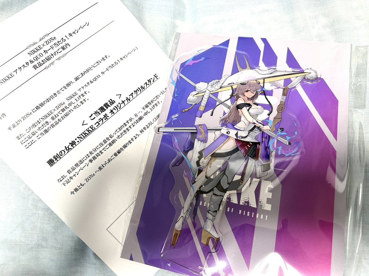 ニケZONEコラボの当選した アクスタ紅蓮が届きました✨ めっちゃカッコ