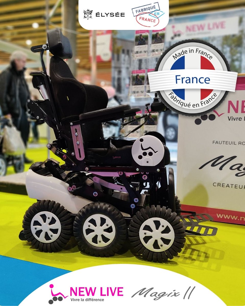 NewLiveMagix's tweet photo. 🇫🇷 Magix II : le tout-chemin pensé, conçu et fabriqué en France.
Chez New Live, on a fait le choix du local, du savoir-faire et de la qualité.
Le Made in France, c’est plus qu’une étiquette : c’est un engagement. 💙🤍❤️
#MadeInFrance #Mobilité #FauteuilRoulant #NewLive https://t.co/70msuzNDo3