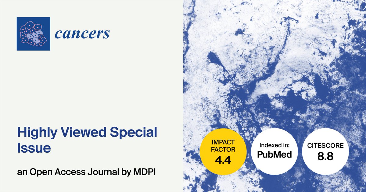 Cancers_MDPI's tweet image. 🔥 Don't miss out! Explore the Highly Viewed Special Issues in @Cancers_MDPI.
🤗 Dive into the collection now: mdpi.com/about/announce…

#CancersMDPI #OpenAccess 🔓 #CallforPaper #HighlyView #SpecialIssue
