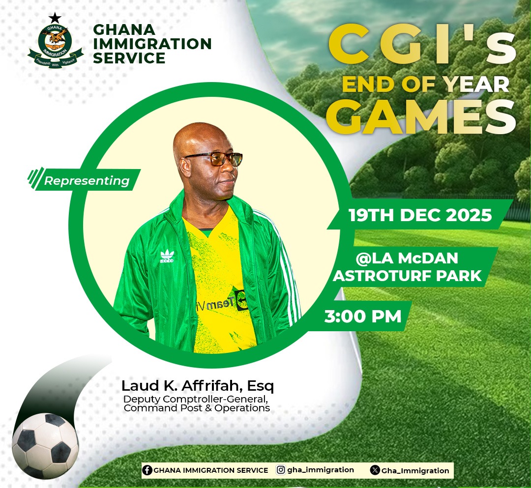 2️⃣DAYS MORE TO THE COMPTROLLER-GENERAL’S END OF YEAR GAMES <a href="/MinterGh/">Ministry of the Interior, Ghana</a> <a href="/GhPoliceService/">Ghana Police Service</a> <a href="/GhArmedForces/">Ghana Armed Forces</a> <a href="/ghonetv/">GHOne TV</a> <a href="/tv3_ghana/">#TV3GH</a> <a href="/mygtvsports/">GTV SPORTS+</a>