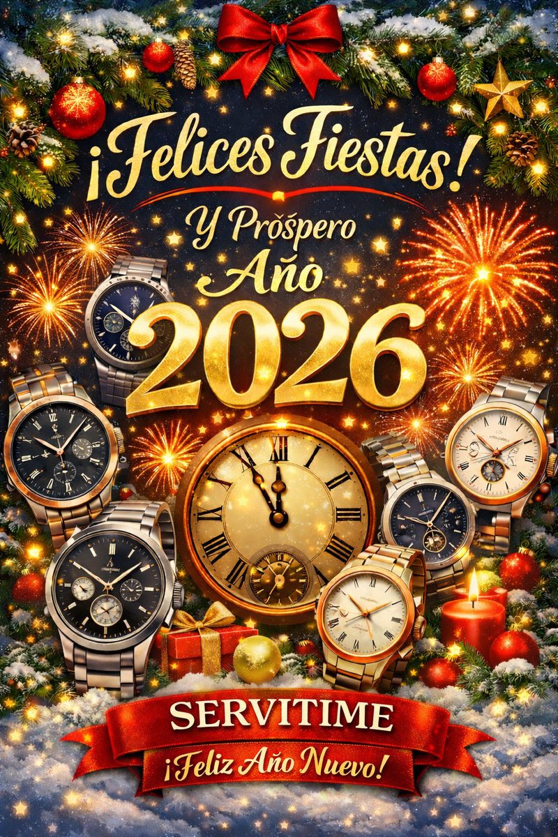 Servitime's tweet photo. Desde SERVITIME os deseamos felices fiestas y prospero año 2026! https://t.co/Zf0cuwLGO1