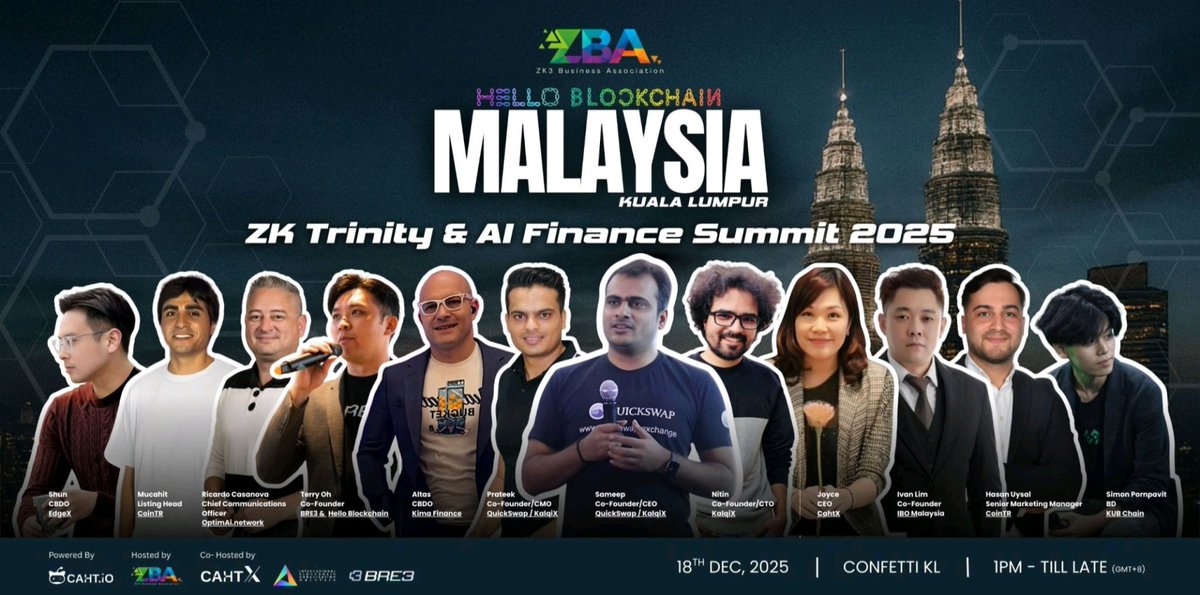 OptimaiNetwork's tweet photo. OptimAI team will be speaking at the ZK Trinity & AI Finance Summit 2025 on Dec 18.

As ZK infrastructure, AI-native finance, and autonomous systems converge, we’re building the L2 reinforcement data network that enables verifiable, agent-driven intelligence at scale.

Looking forward to exchanging ideas with builders shaping the next era of AI and finance.
More to share soon.
🔗 https://t.co/is8tfxhHRm