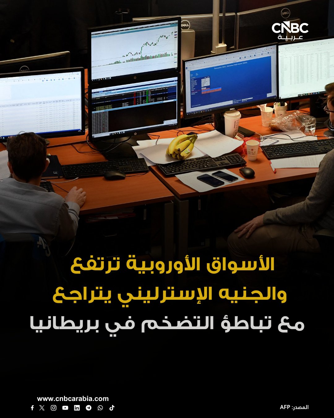 الأسهم الأوروبية ترتفع اليوم الأربعاء، مع استعداد المستثمرين لقرارات البنوك المركزية: مؤشر «ستوكس 600» الأوروبي يصعد بنسبة 0.2% إلى 581.26 نقطة. مؤشر داكس الألماني يصعد بنسبة 0.2% إلى 24147.23 نقطة. للمزيد 