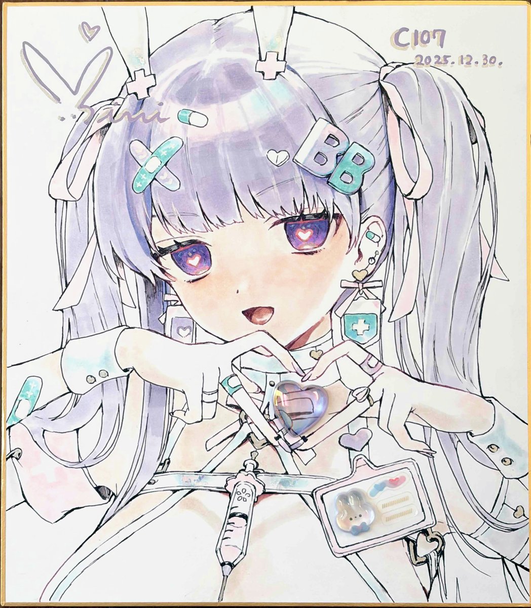 「冬コミ色紙第一弾 メルトリリス/ナースBB #C107」|びび🐰C100新刊&セット委託中のイラスト