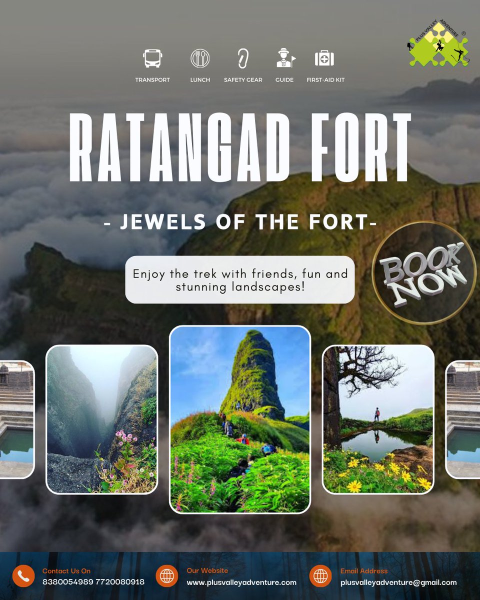PlusValley's tweet photo. Lost in the clouds, found in the mountains ⛰️✨
Experience the magic of Ratangad Fort – Jewels of the Fort

Contact Details:
📞 +91 8380054989 / 7720080918
🌐 https://t.co/MF7ozXrOPw

#RatangadFort #JewelsOfTheFort #SahyadriTrek #MaharashtraTrekking #FortTrek #MonsoonTrek #WINTER https://t.co/VilYTXUhmE