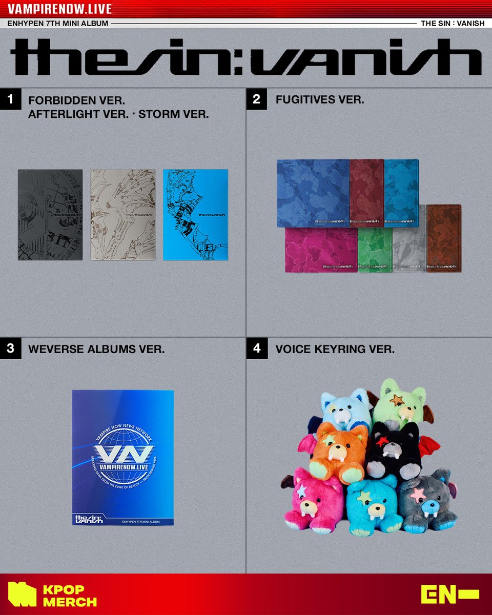 🎉先行予約受付中🎉 ENHYPEN - 7th Mini Album THE SIN : VANISH ご