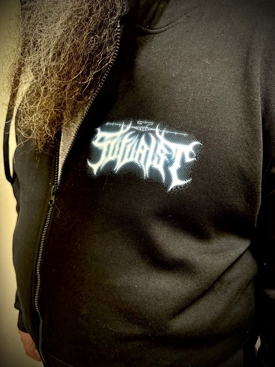 suturistband's tweet photo. 📺🤯MERCH DROP🤯📺

Our first ever Hoodie is HERE and available for Pre-Order ONLY at The Dark Harvest at the @knitboise on Saturday! 

Who wants one??? 💀🪡 https://t.co/v8ihko16xJ