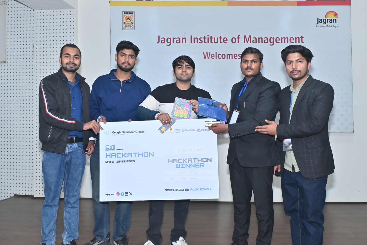 aitd_events's tweet photo. Happy to share we have successfully Organised our first Hackathon ( Codematrix: Genesis 2025. Everyone build good Projects and connect with students of different part of our Country ๐ฎ๐ณ
#aitdevents #hackathon #india #winners #lfg #gdg_aitd https://t.co/iZzn9qaOla