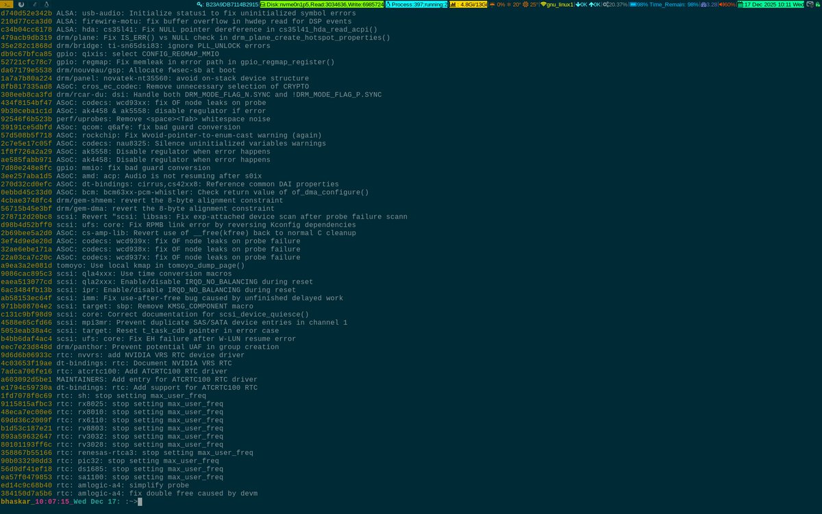 unixbhaskar's tweet image. Linux stable update .....

#linuxadmin #opensource #linuxkernel #operatingsystem