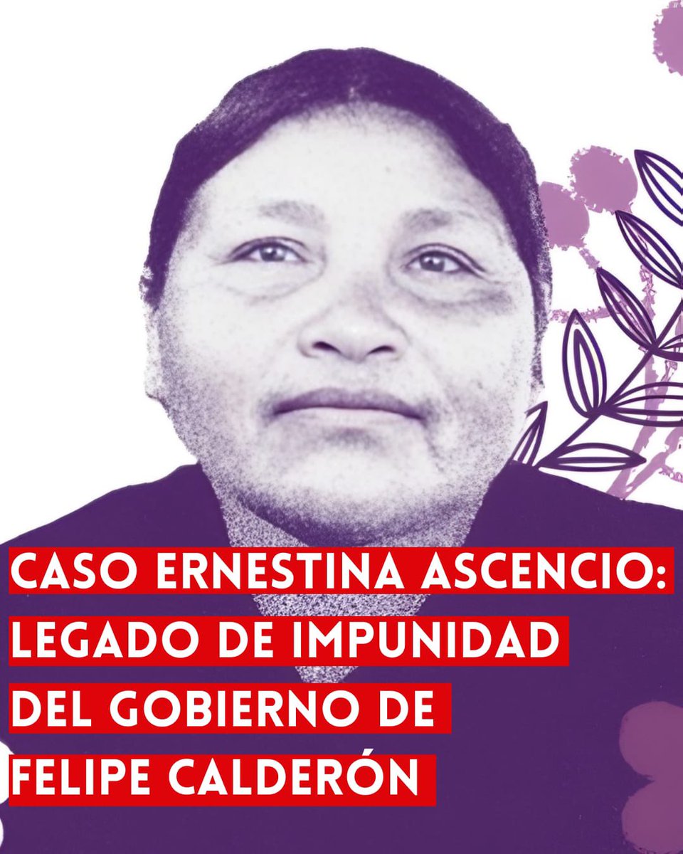 ⭕ OJO | CASO ERNESTINA ASCENCIO: LEGADO DE IMPUNIDAD DEL GOBIERNO DE CALDERÓN 

Ernestina Ascencio: verdad y justicia emergen ante la impunidad en el gobierno de Calderón (<a href="/FelipeCalderon/">Felipe Calderón 🇲🇽🇺🇦</a>). México acepta responsabilidad en el trágico caso de la víctima indígena en 2007. Justicia