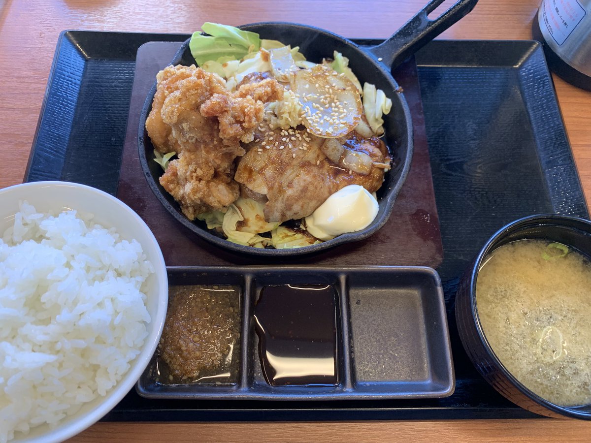 実家到着❣️ 先ずは腹ごしらえ😅💦 からやまで昼メシ🤗 母が大好き