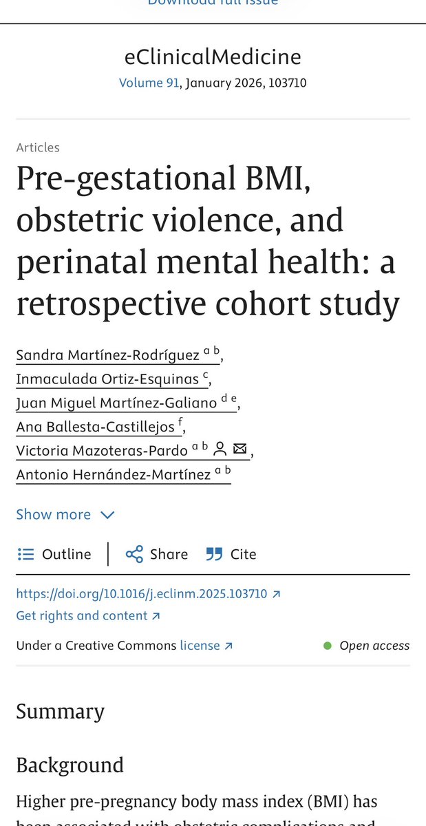 Pre-gestational BMI, obstetric violence, and perinatal mental health: ... sciencedirect.com/science/articl…