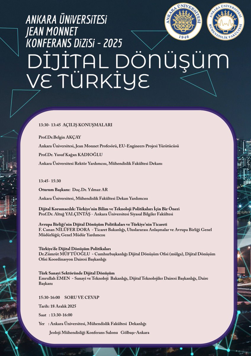 Ankara Üniversitesi Mühendislik Fakültesi tweet media