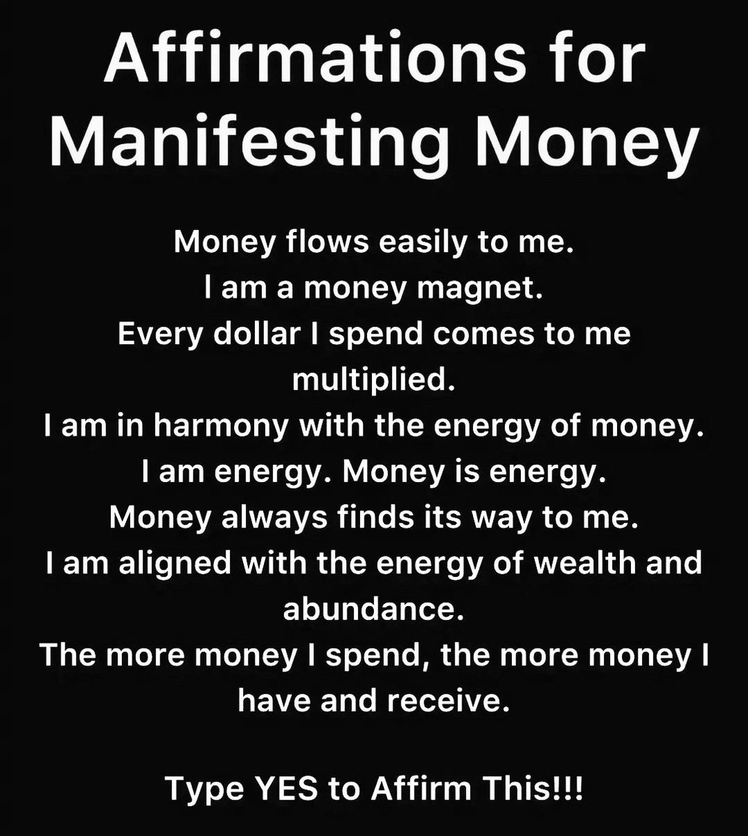 imoneymantra's tweet image. Affirm "YES" ✔️