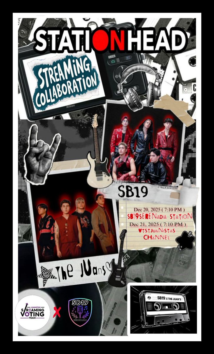 Join Stationhead Stream Collab for <a href="/SB19Official/">SB19 Official</a> &amp; <a href="/TheJuans_BAND/">The Juans</a> by <a href="/sb19serenadia/">SB19Serenadia</a> &amp; <a href="/Juanistas_VTST/">≡ Juanistas VTST</a>

🗓️Dec 20, 2025 (7:10 - 10:00 PM) PHT
🚩 SB19SERENADIA STATION 
stationhead.com/sb19serenadia

🗓️Dec 21, 2025 ( 7:10 - 10: 00 PM ) PHT
🚩 VTSTJUANISTAS STATION 
stationhead.com/vtstjuanistas