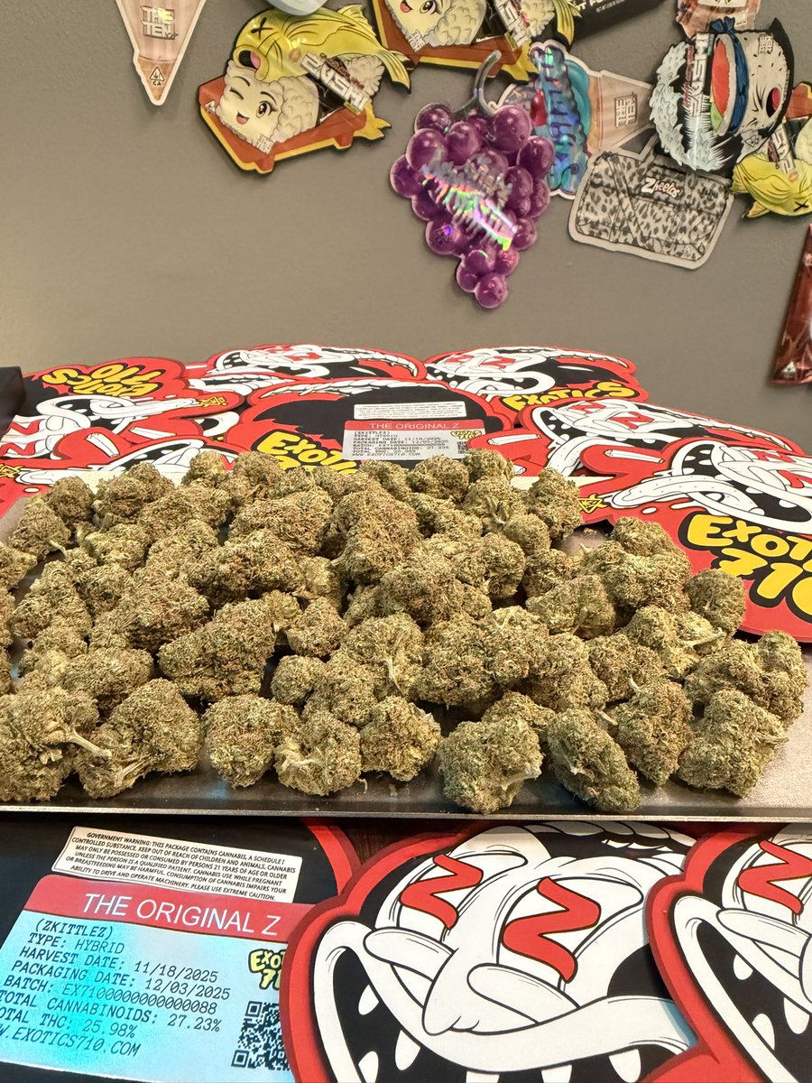 CannabisXTh's tweet photo. 🍬 The Original Z — @exotics710 
A classic from a respected name, defined by its recognizable candy-forward character and clean balance.
Familiar, consistent, and still setting the tone.

#Exotics710 #Zkittlez #ZCulture #CaliHeritage https://t.co/cRW3oWcXwc