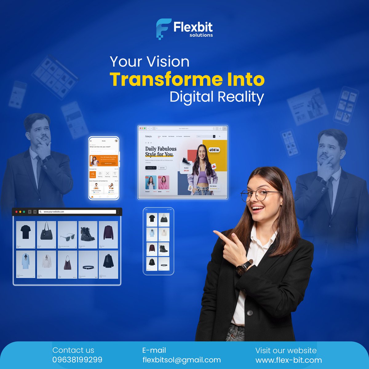flexbit25's tweet photo. Let's transform your vision into digital reality from Flexbit Solutions.
Our services:
 ✅Custom Software
 ✅SaaS Solution
 ✅Mobile Application
 ✅Web Application
Get in touch with us:
 🌐: https://t.co/ZlBWohJOYs
 📧: flexbitsol@gmail.com
 📞: 09638199299
#x #flexbitsolutions https://t.co/t3xaM03spC