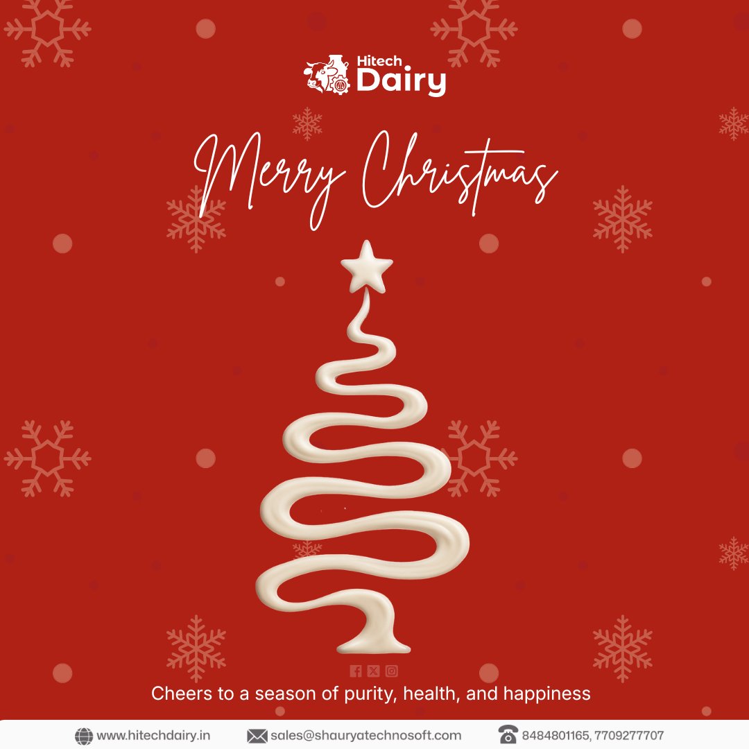 HitechdairyStpl's tweet photo. Merry Christmas from HiTech Dairy ERP!

#MerryChristmas #Christmas2025 #Christmas #FestiveSeason #Cheers https://t.co/oxic3BcQW8