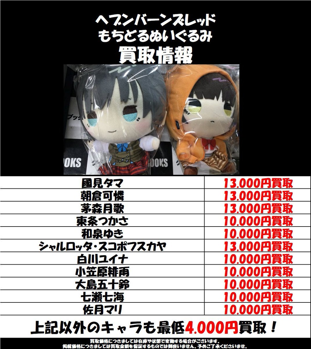 入荷情報】 #ヘブンバーンズレッド もちどる ぬいぐるみ 「水瀬すもも