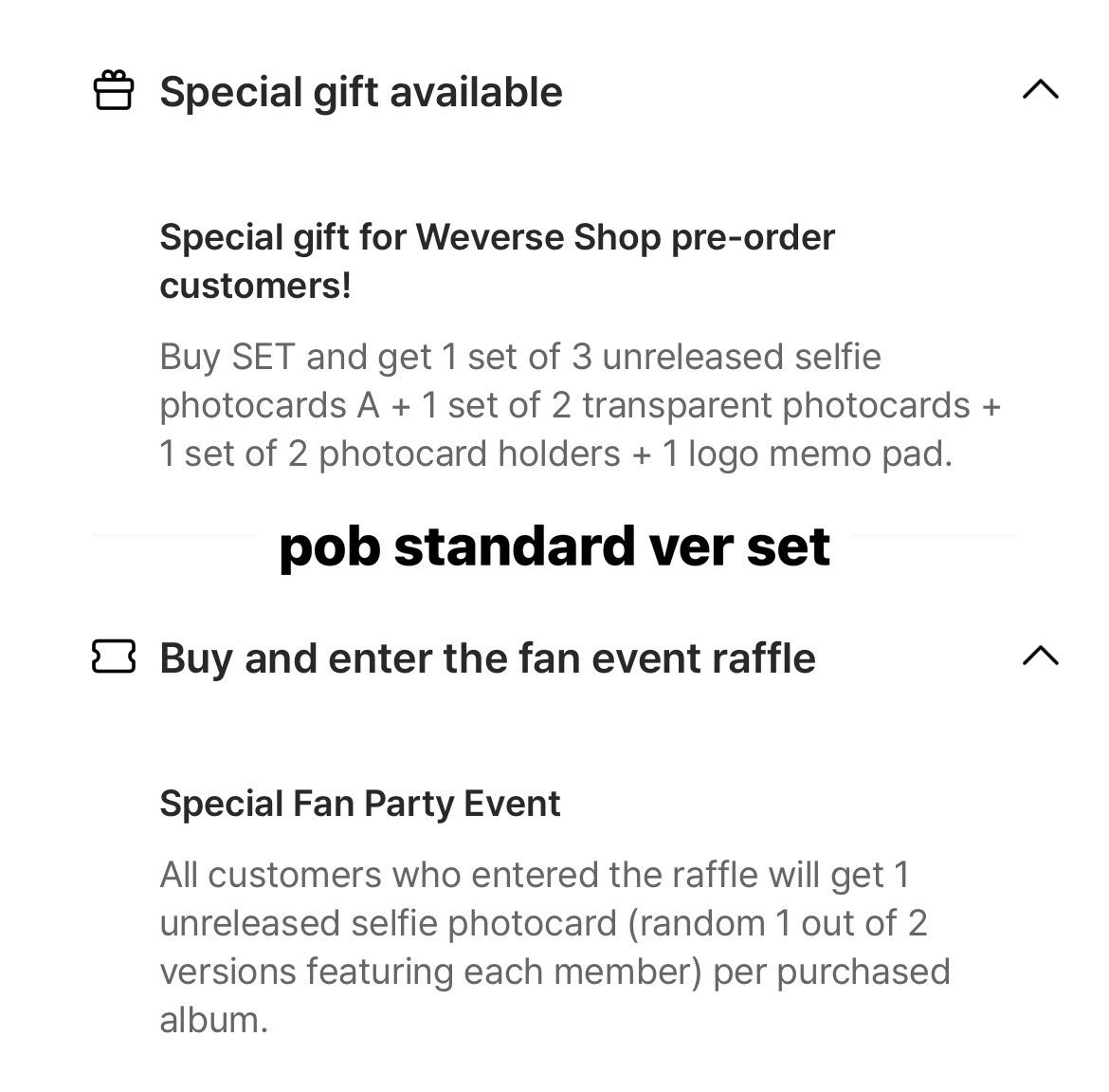 cherriz_GO's tweet photo. 🎁 POB FROM WEVERSE https://t.co/RuCqvWFtao