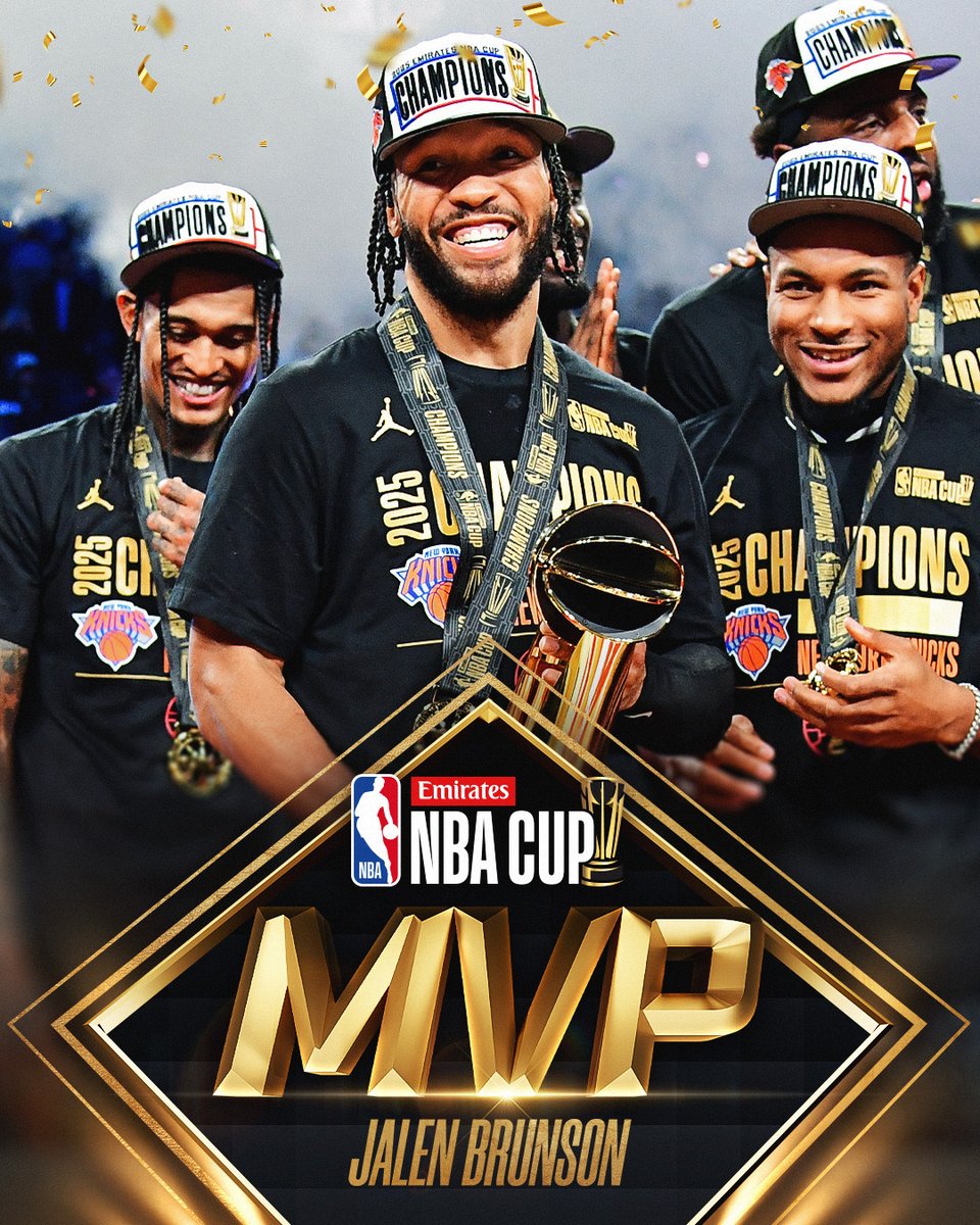 MVP of the 2025 <a href="/emirates/">Emirates</a> NBA Cup, Jalen Brunson!