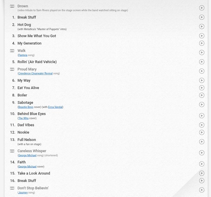 KingSl4y3r_'s tweet photo. Setlist de Limp Bizkit en Argentina 2025 https://t.co/hSptJldlON