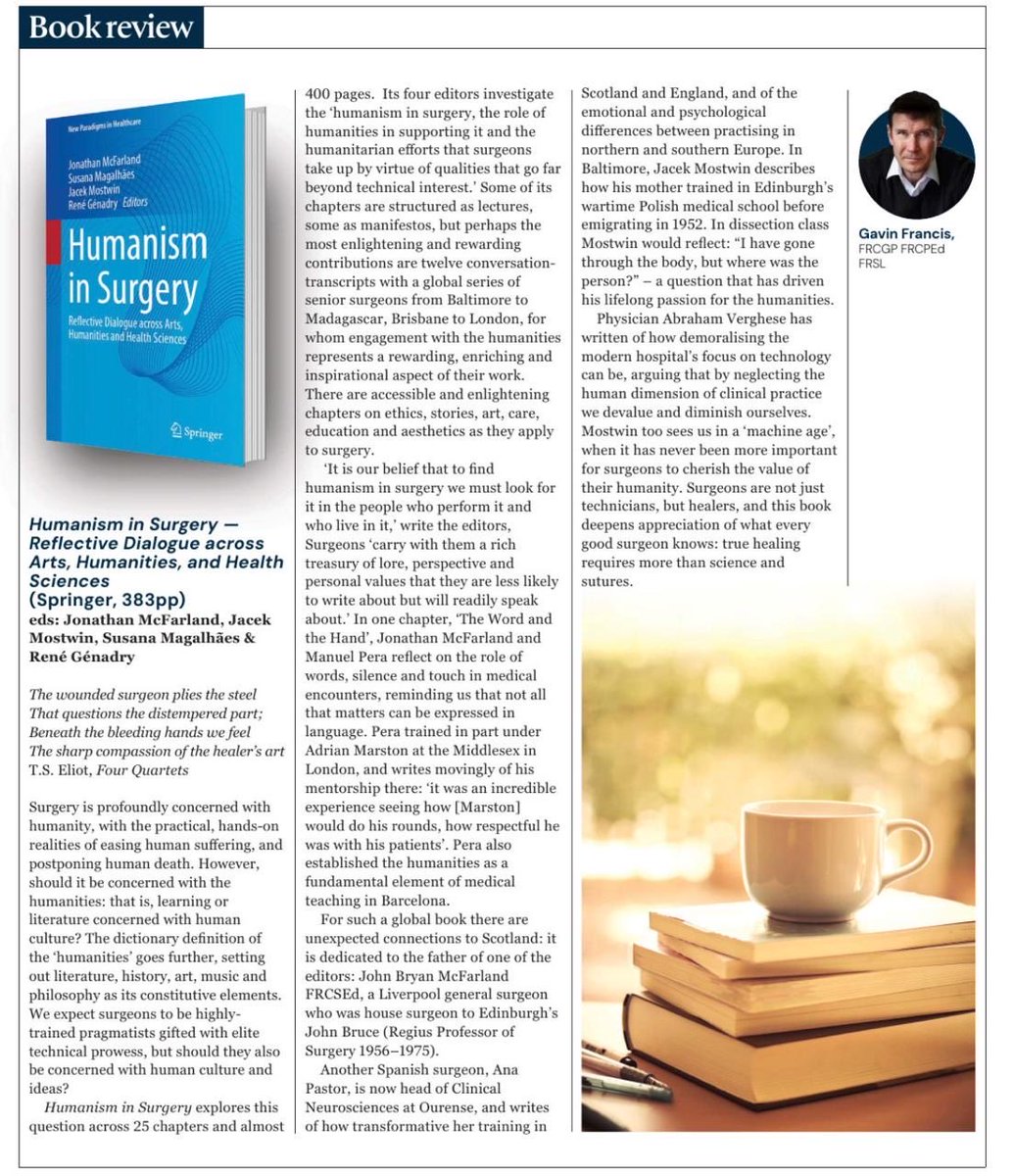 Medicalenglishb's tweet photo. Thanks to @gavinfranc and the @RCSEd for this fantastic review of our @SpringerNature book @jmostwin #susanamagalhaes #renegenadry @ManuelPera11 @DoctorHumanist @OuraniaVarsou @roshni_beeharry @1989_mariab @CLOSLER @Miriamcolleran2 @UHmallorca @ContraCancerIB https://t.co/jKz0EGyFrR