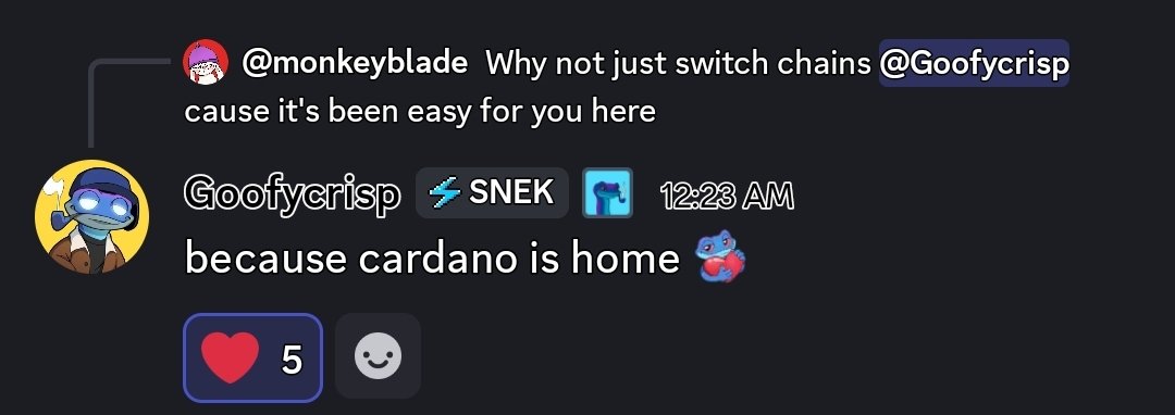 snek2moon's tweet image. Cardano is HOME

@snek @IOHK_Charles @CardanoRami
@goofy_crisp