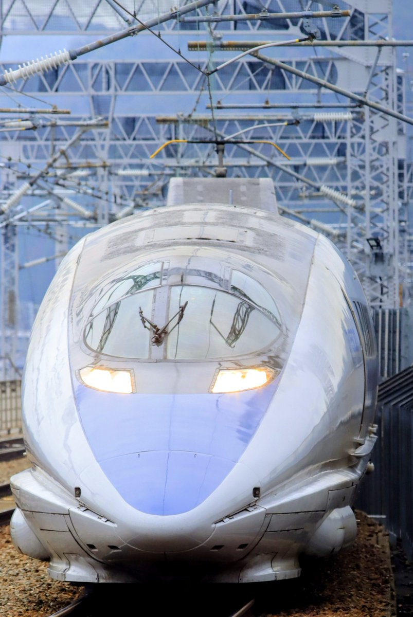 ①②ドクターイエローの前に500系をパチリ😍😍今日はハローキティはお