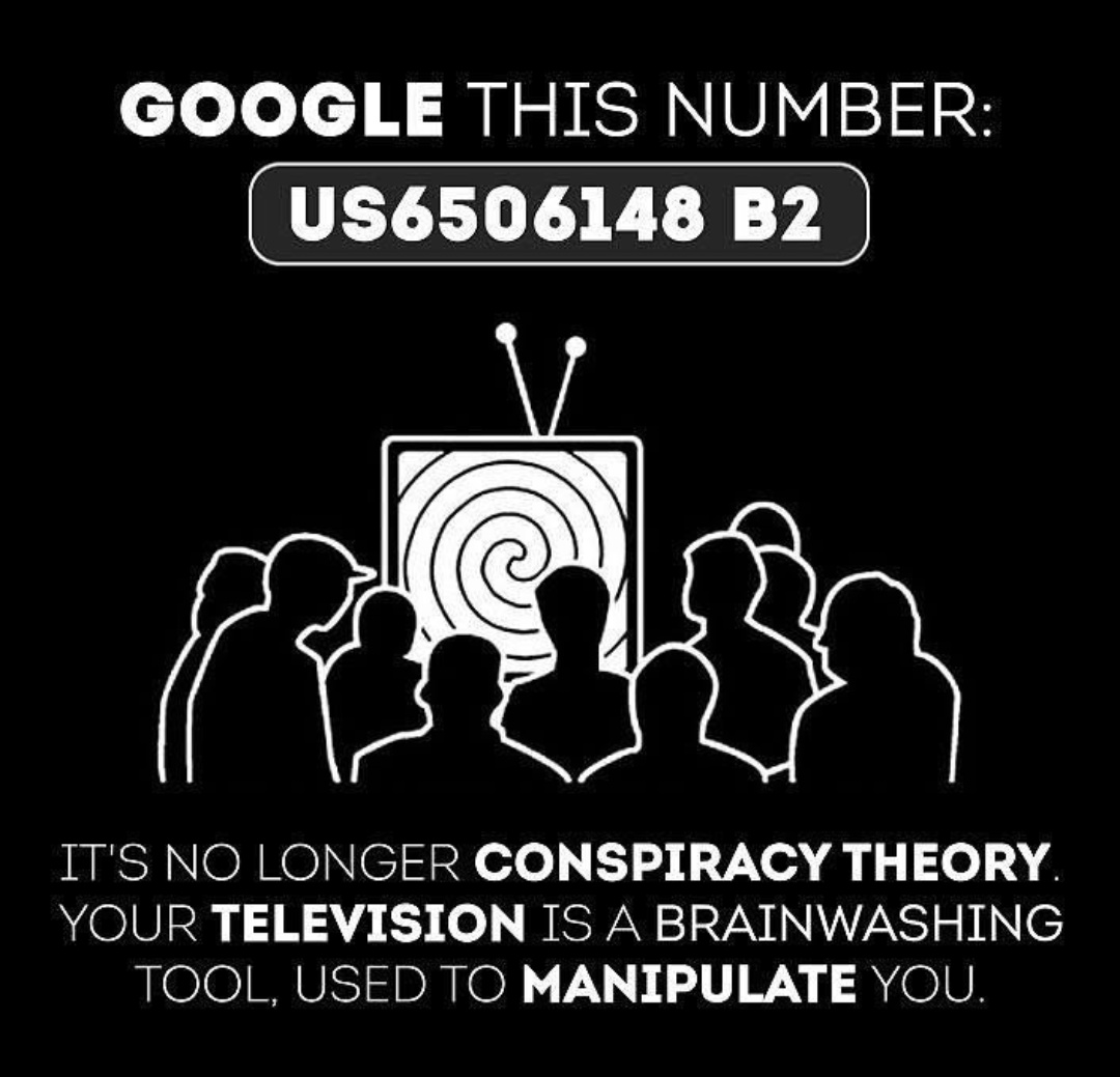 AndreGAP's tweet image. ESTE é o NÚMERO do GOOGLE:
_______________

US6506148 B2
_______________

NÃO É UMA TEORIA DA CONSPIRAÇÃO.
SUA TELEVISÃO É UMA FERRAMENTA DE LAVAGEM CEREBRAL USADA PARA MANIPULAR VOCÊ.

#ControleMental #Programação

@battleofever