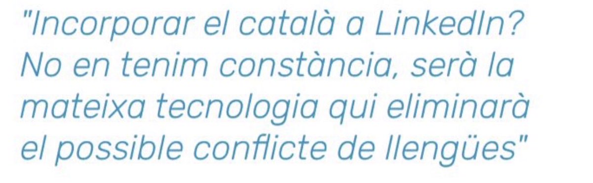 Per enèsima vegada:  <a href="/LinkedIn/">LinkedIn</a> 
sap perfectament que volem el català. Ho saben les dades. Ho saben per les peticions. Ho sap la comunitat. Però ells en diuen “No en tenim constància”… 

El problema? La direcció de LinkedIn a Espanya continua fent veure que no ho entén i no sap