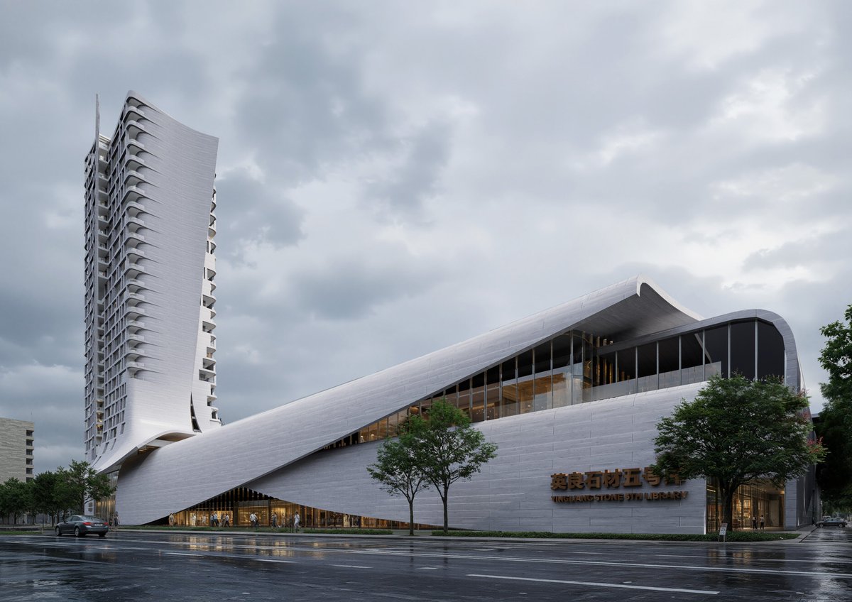 AtelierAlter's tweet photo. This stone enterprise headquarters complex enjoys a first-line sea view and integrates offices, museums and tower apartment hotels. The top-floor super club is the finishing touch, highlighting the company's strength and style and creating a new landmark for the city's coast. https://t.co/02BpTecE8H