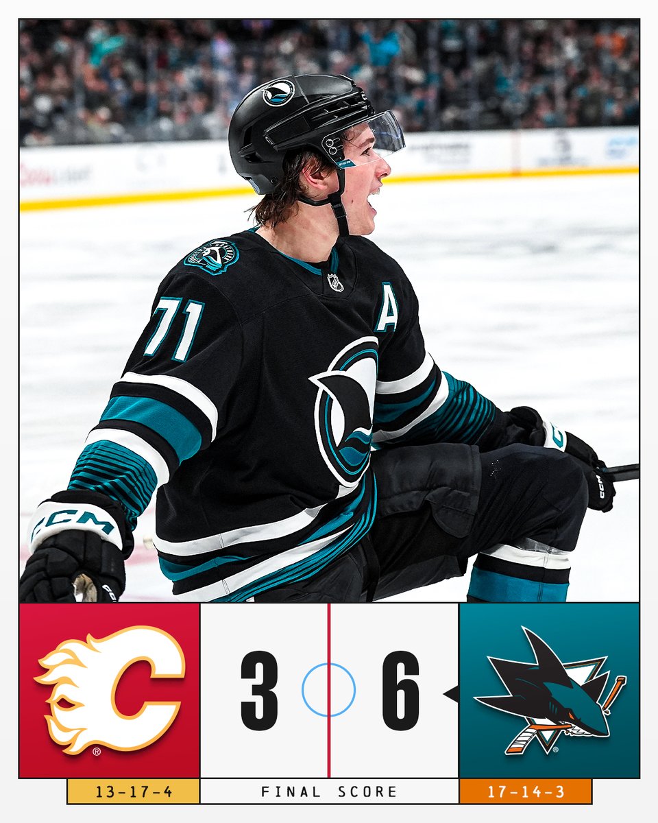 NHL's tweet photo. Three wins in a row for the @SanJoseSharks! 🦈 https://t.co/rzxJ1WfllS
