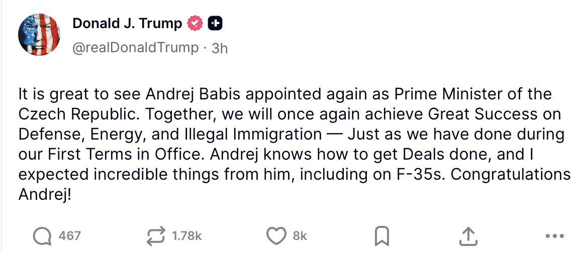 Ein weiterer Mosaikstein in Trumps rechtspopulistischer Internationalen in Europa. Man muss die #nss2025 sehr ernst nehmen.