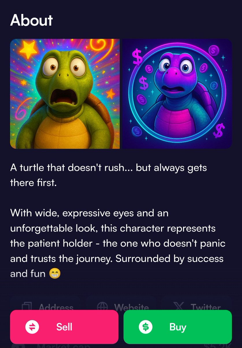 Moonshotturtle's tweet photo. MoonTurtle represents the holder who doesn’t panic, trusts the journey, and understands that slow conviction often wins. Strong meme, clear identity, and a community built for fun and belief.
MoonTurtle might be your pace.

Trust the journey 🐢✨
#memecoin #moonshot #turtle #coin https://t.co/ivpyCW1BR8