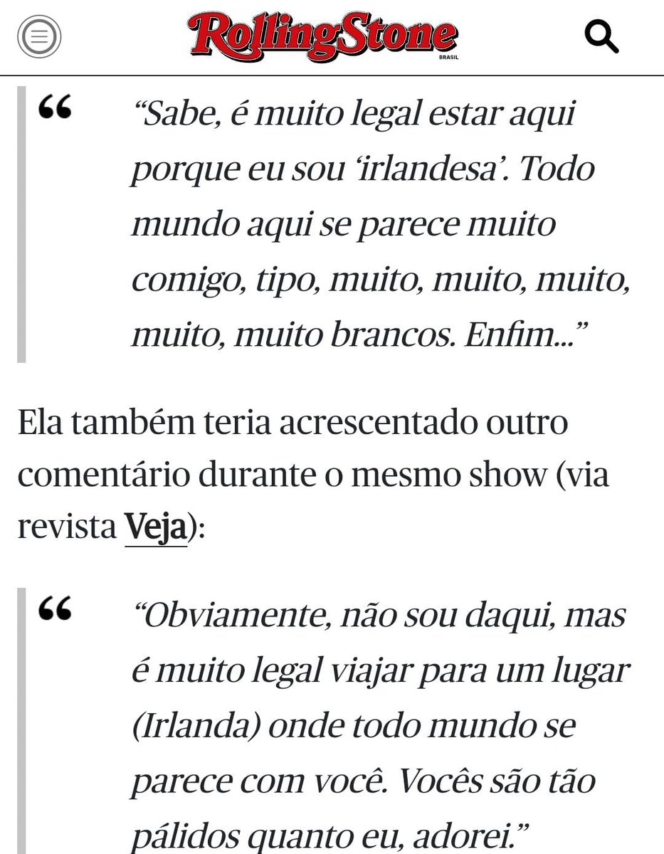 gigixos's tweet photo. @duduplrz @p1ratebaird ata pq dizer que esta feliz de estar em um país cujo qual ela tem descendência faz de alguem racista sim (ela estava RECLAMANDO de ser tão branca ao ponto da palidez, e todos lá tem esse problema tambem e ela apenas se sentiu representada) vcs nao se dao o trabalho pra NADA msm https://t.co/3fz0qwONEJ