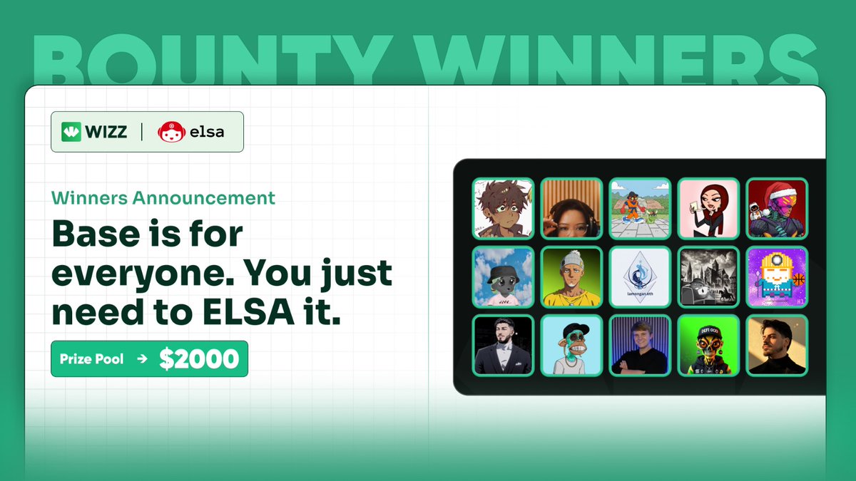 WizzHQ's tweet image. It’s time to announce the winners of @HeyElsaAI Video Bounty    

today 15 creators are taking home the win 🏆  

Now… let’s meet the champs