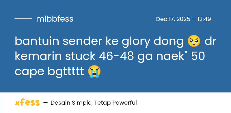Mobile Legends Menfess tweet media