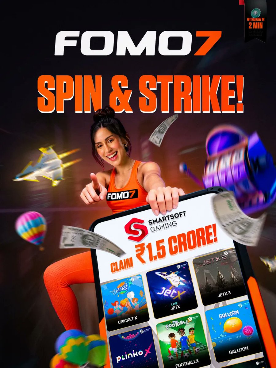FOMO7official's tweet photo. Play now, spin your way to fortune 🚀
#SmartsoftGaming #SpinAndWin https://t.co/RdMm4HRxdu