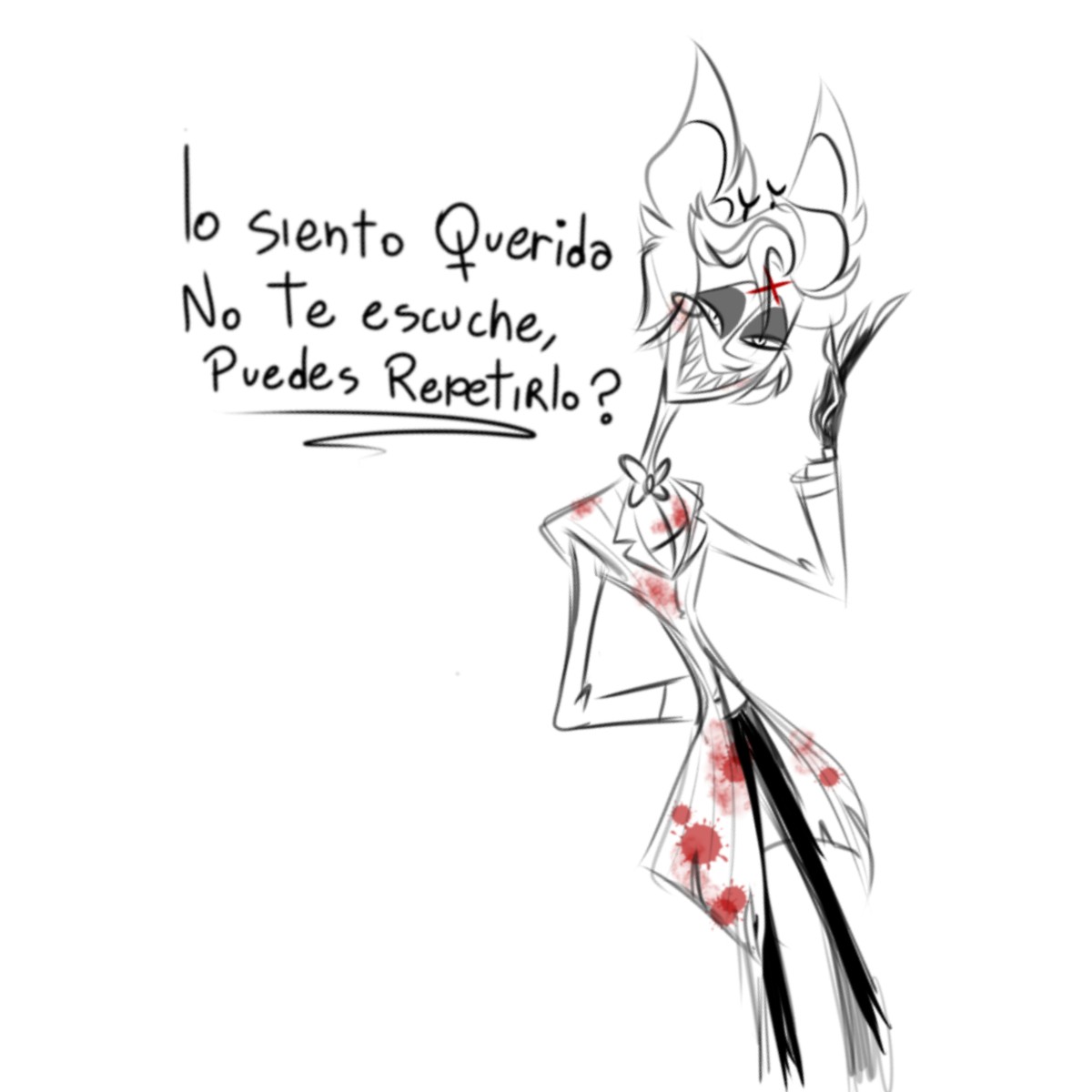 Addison666_'s tweet image. Hola 🫠. #Charlastor #radiobelle #HazbinHotel #Pilot #dibujito