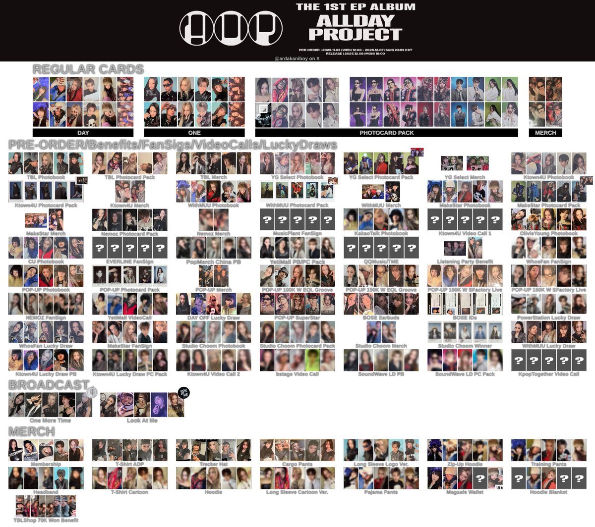 ALLDAY PROJECT 1st EP PHOTOCARD TEMPLATE If you have any